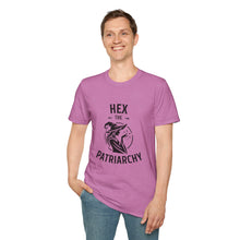 Load image into Gallery viewer, Hex the Patriarchy Witchy Unisex Soft-Style T-Shirt